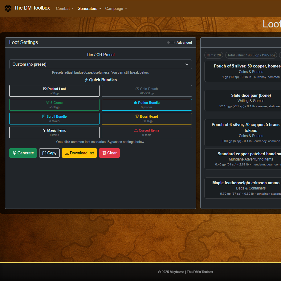 DM's Toolbox Screenshot 2