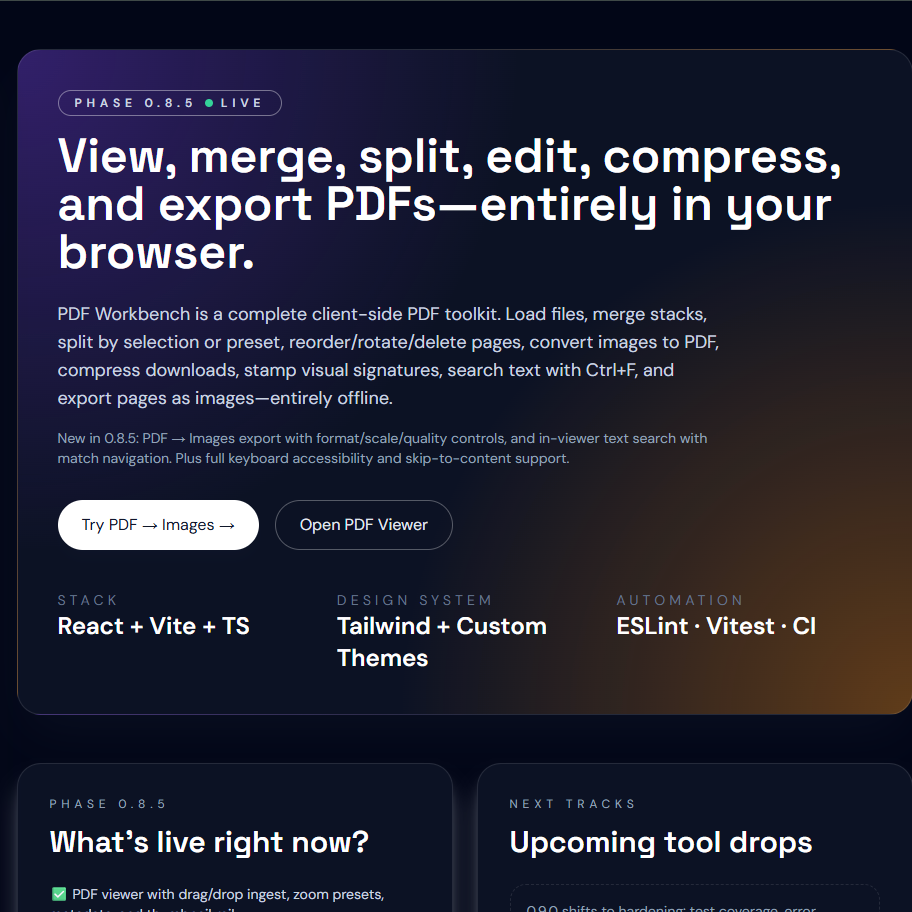 PDF Workbench Screenshot 1